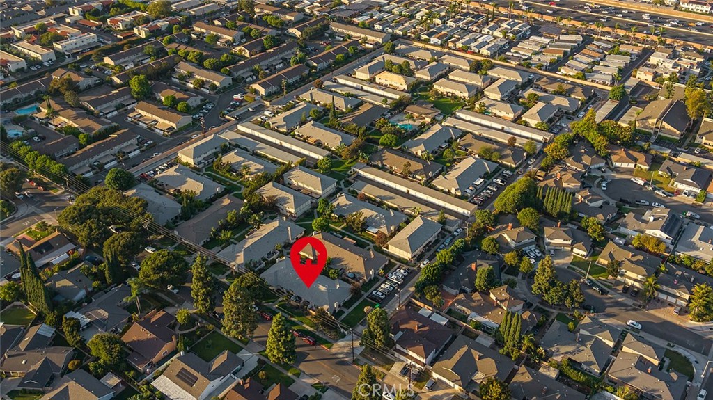 Aerial view highlighting the home’s location within the community - 1881 Mitchell Avenue 135, Tustin CA 92780 - photo 39