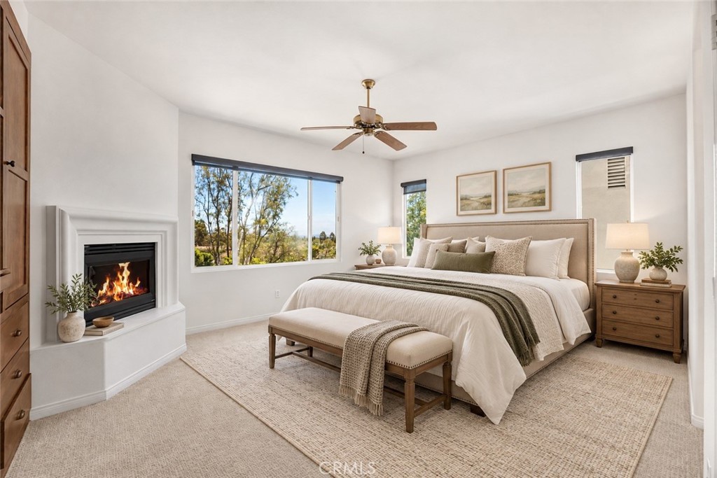 Primary Bedroom - Virtually Staged - 2588 Thorman, Tustin CA 92782 - photo 8