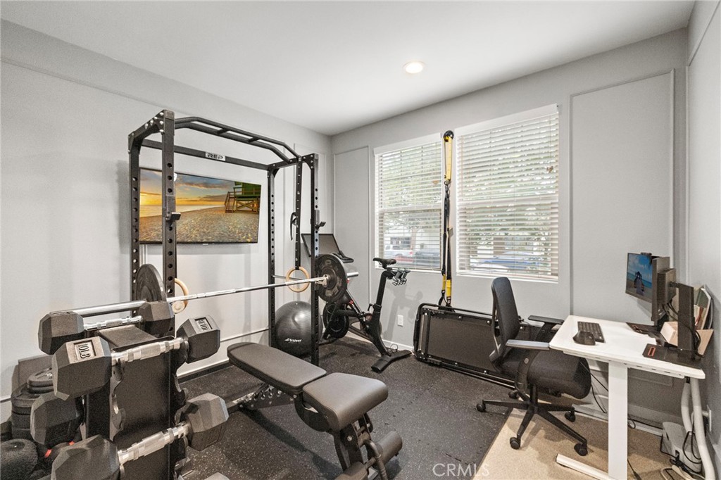 downstairs den currently used as a home gym - 605 Handley Court, Tustin CA 92780 - photo 25
