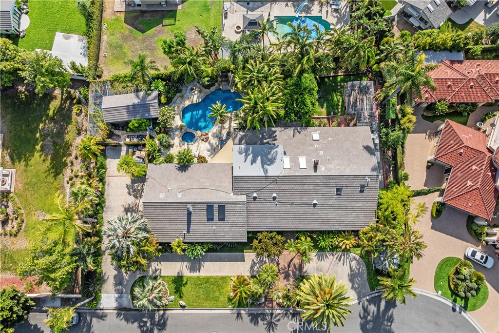 Aireal view of the home and Pool - 10371 Balliet Drive, Villa Park CA 92861 - photo 35