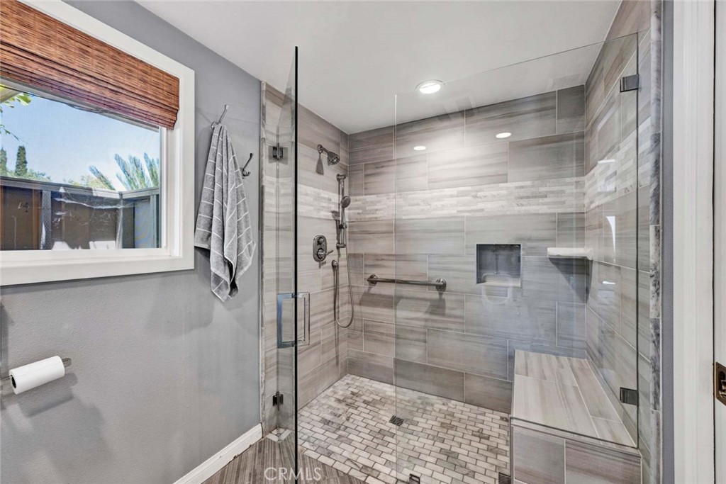 Primary bath shows walk in shower. - 18381 Serrano, Villa Park CA 92861 - photo 20