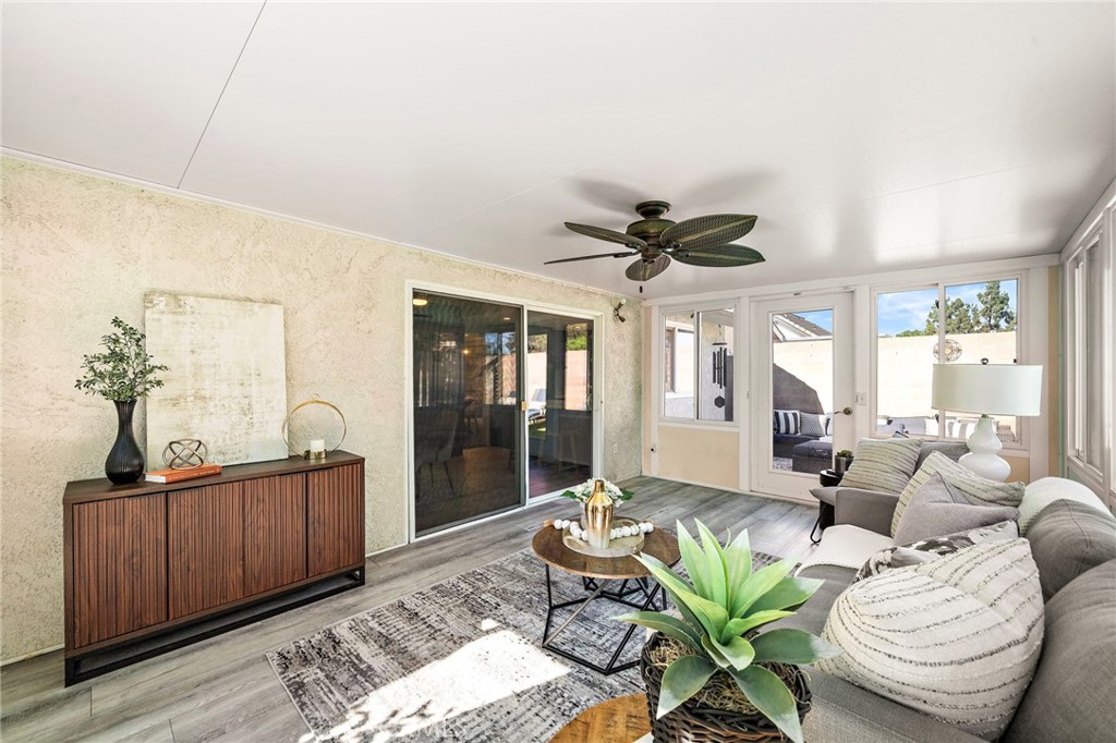 enclosed patio with ceiling fan - 16102 Nelson Street, Westminster CA 92683 - photo 38