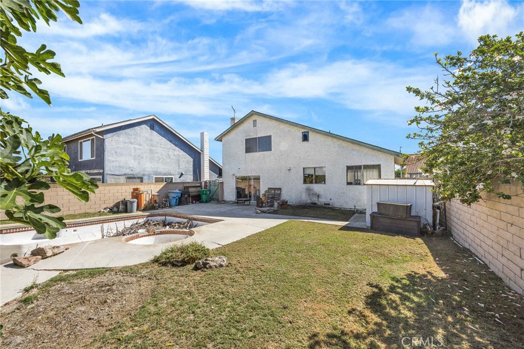 Backyard with Pool - currently unusable - 8441 Tulipwood Circle, Westminster CA 92683 - photo 34