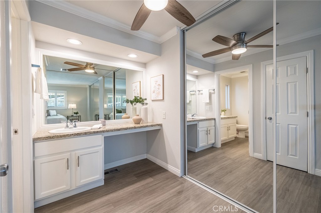 Separate sink and Vanity sitting area - 16757 Lake Terrace Way, Yorba Linda CA 92886 - photo 42