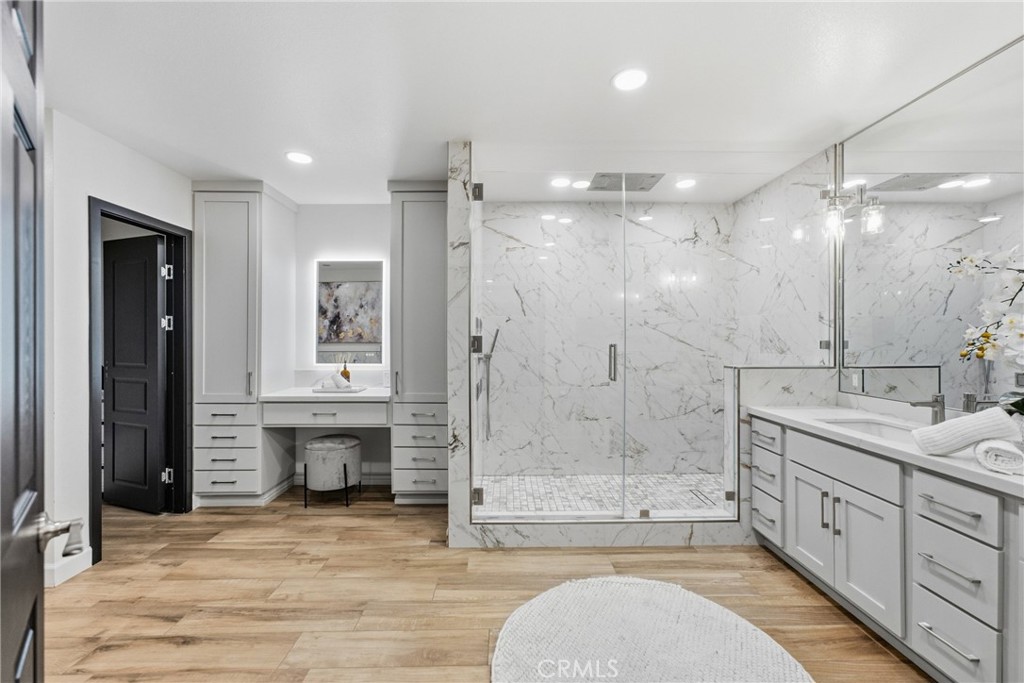 EnSuite with walk in shower, vanity area, tub - 17052 El Cajon Avenue, Yorba Linda CA 92886 - photo 27