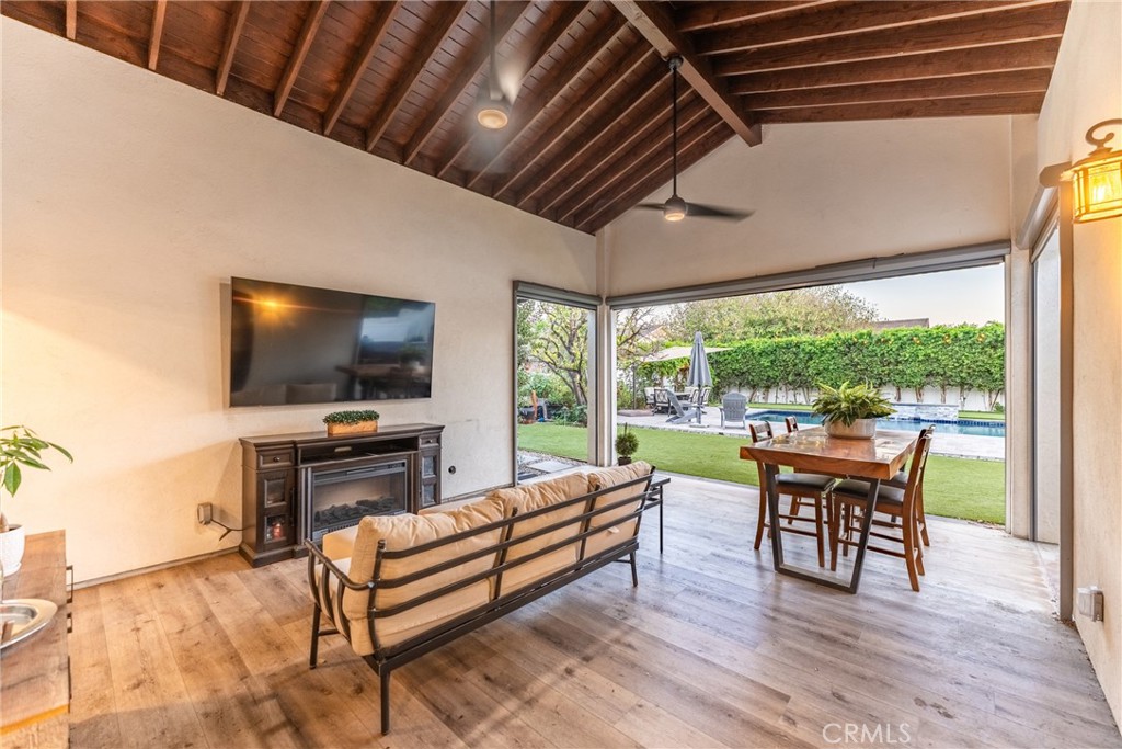Gabled cover on this patio off kitchen - 17052 El Cajon Avenue, Yorba Linda CA 92886 - photo 44