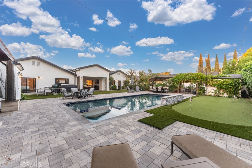 Great view of back of home and pool from shed area - 17052 El Cajon Avenue, Yorba Linda CA 92886 - photo 48