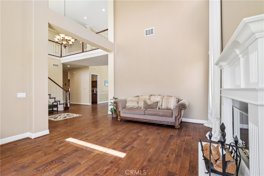 Family Room with view to Foyer and catwalk - 17218 Blue Spruce, Yorba Linda CA 92886 - photo 17
