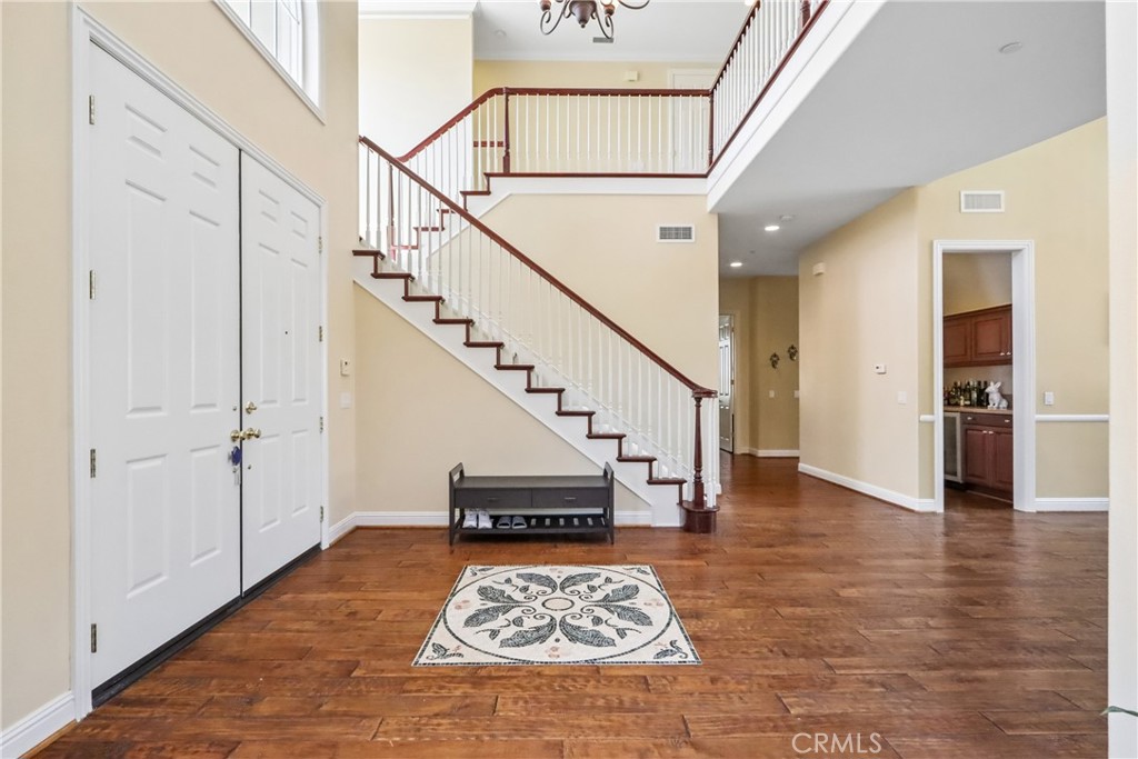 View of Foyer and stairs from family room - 17218 Blue Spruce, Yorba Linda CA 92886 - photo 18