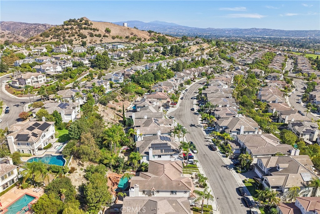Aerial view of home and neighborhood - 17218 Blue Spruce, Yorba Linda CA 92886 - photo 69