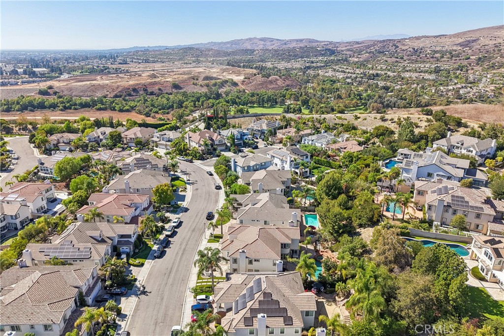 Aerial view of home, Carbon Canyon Park and hiking trails - 17218 Blue Spruce, Yorba Linda CA 92886 - photo 70