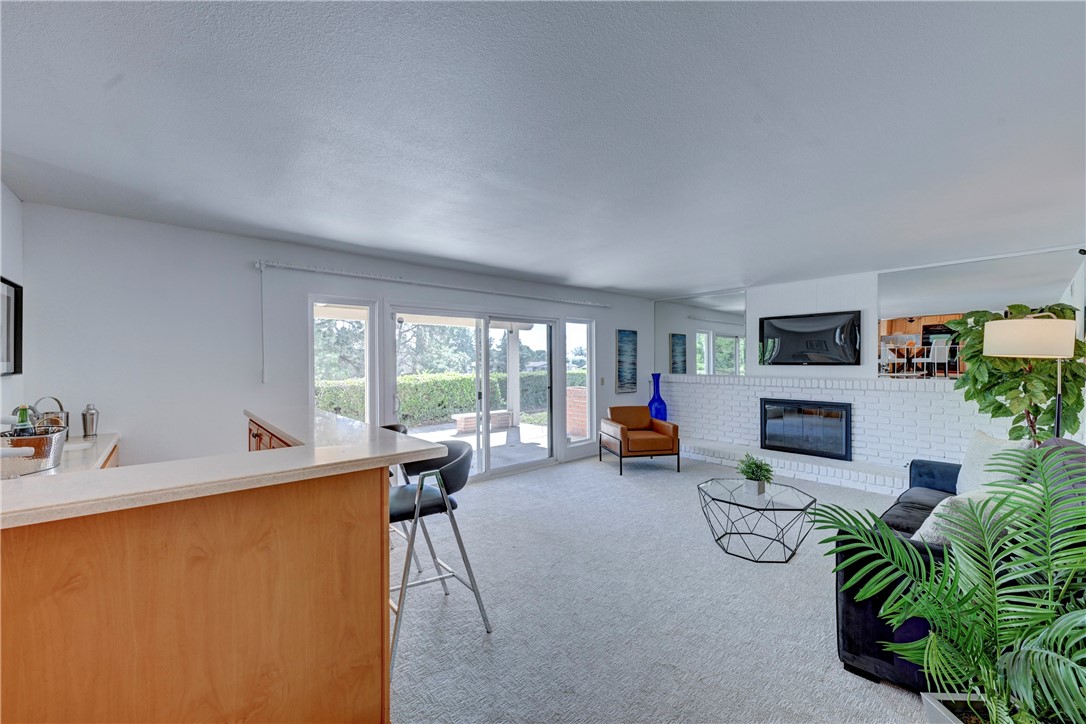 Large den with gas starter fireplace. - 19402 Old Ranch, Yorba Linda CA 92886 - photo 18