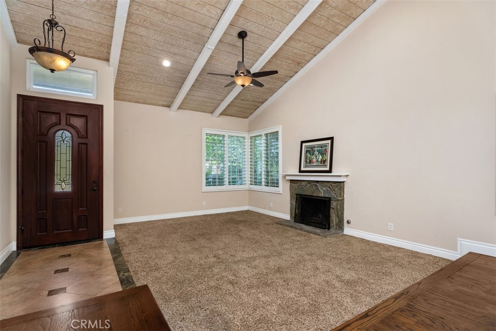 Note the high vaulted ceilings, recessed lighting and shutters on the windows. - 21674 Calle Alcazar, Yorba Linda CA 92887 - photo 5