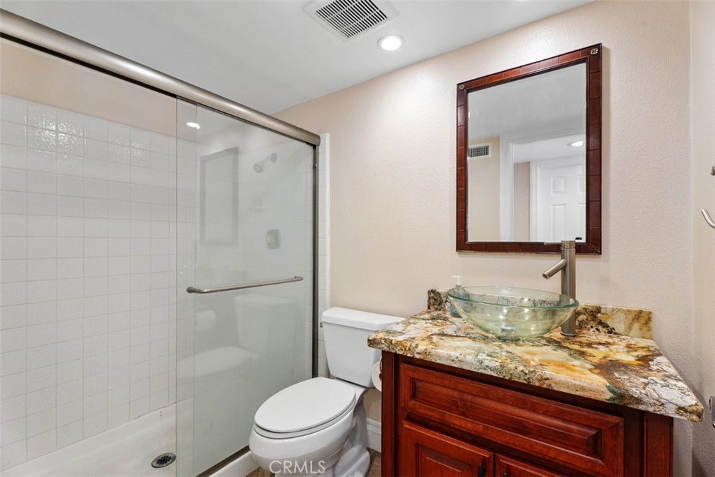 Downstairs full bath. - 21674 Calle Alcazar, Yorba Linda CA 92887 - photo 17