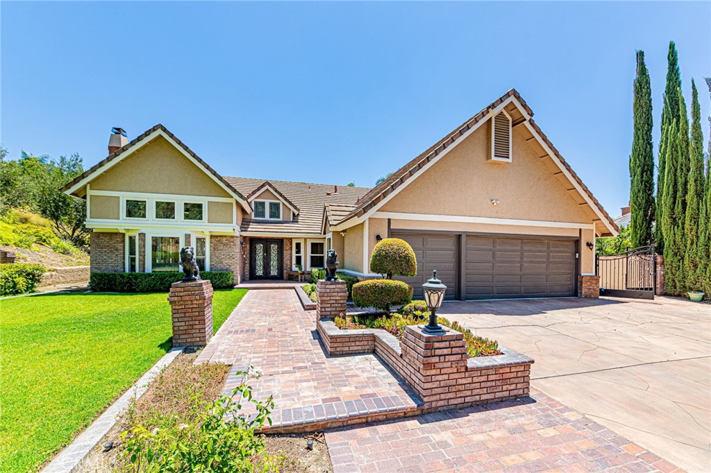 A charming brick walkway leads to the front entrance - 22260 Starlight Drive, Yorba Linda CA 92887 - photo 1