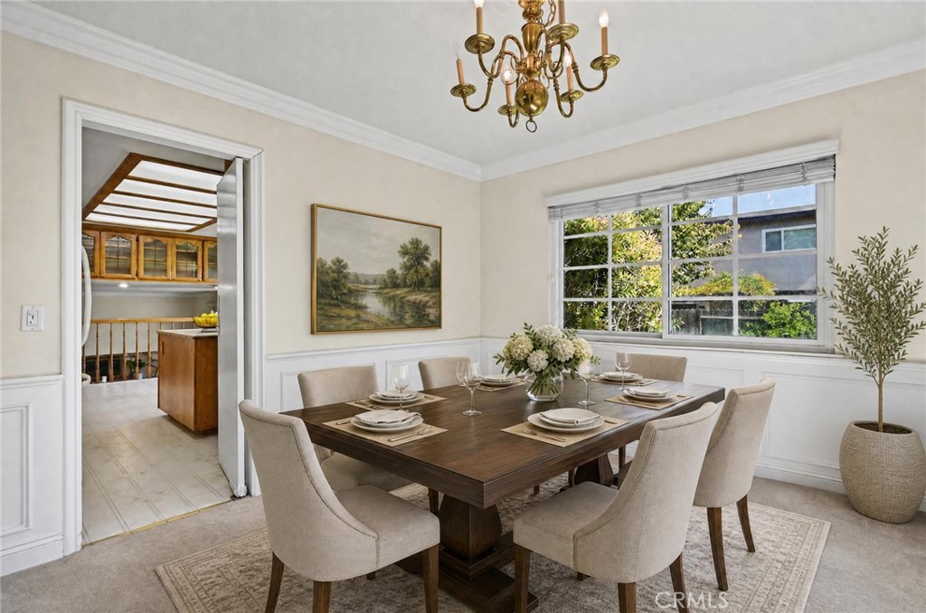 The dining room with digital staging. - 5062 W Knoll Drive, Yorba Linda CA 92886 - photo 16
