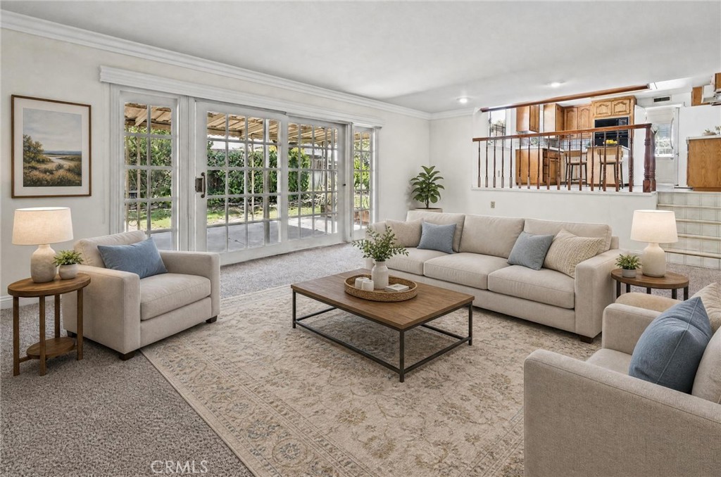The family room with digital staging - 5062 W Knoll Drive, Yorba Linda CA 92886 - photo 19