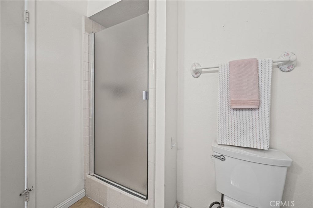 The downstairs bathroom has a tiled walk in shower - 5062 W Knoll Drive, Yorba Linda CA 92886 - photo 29