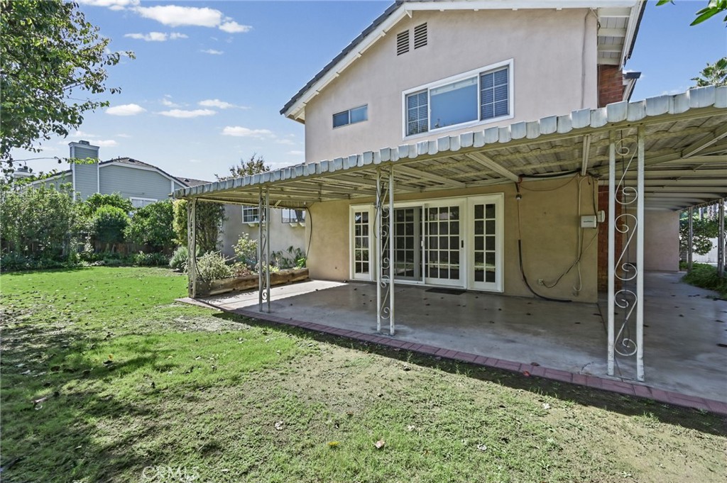Backyard with covered patio. - 5062 W Knoll Drive, Yorba Linda CA 92886 - photo 39