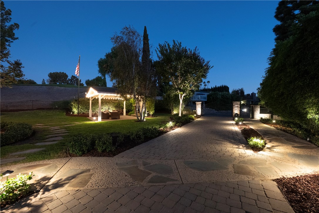 This stone walk way starts at the pedestrian gated entrance to the front door. - 5561 Orchard, Yorba Linda CA 92886 - photo 8