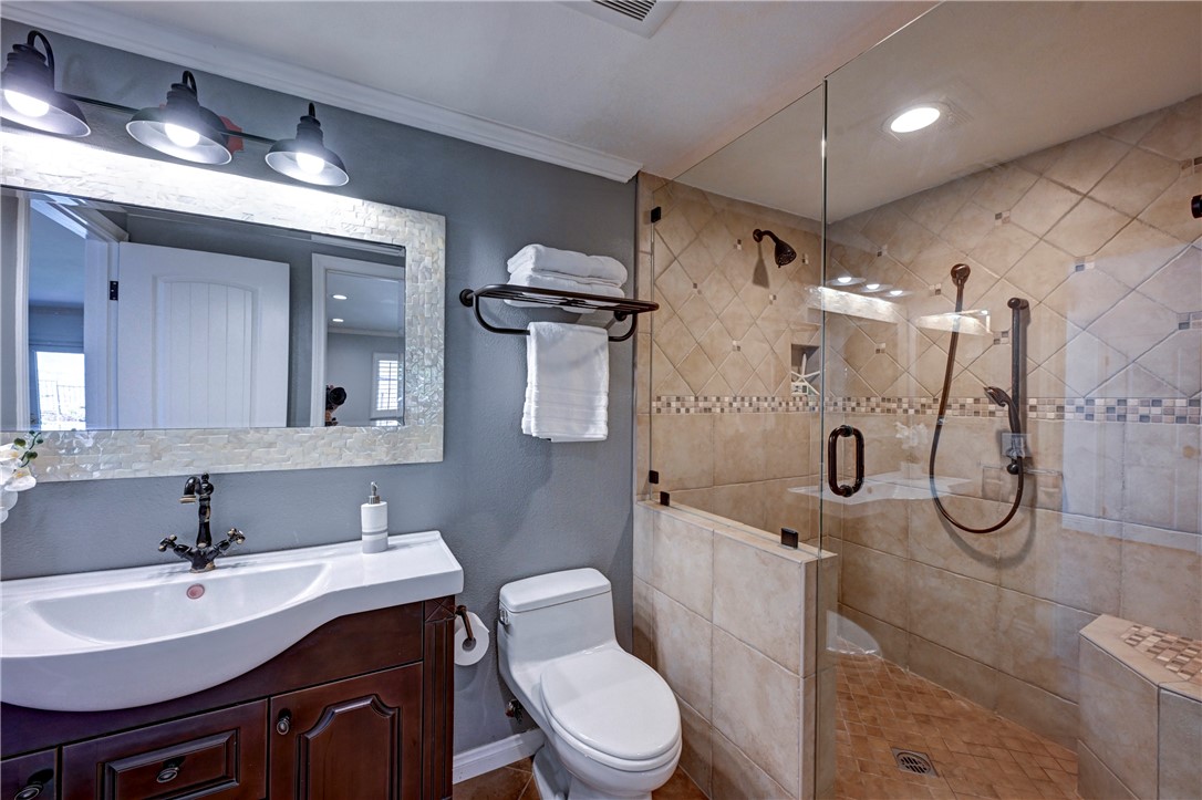 Downstairs full bath with walk in shower. - 5561 Orchard, Yorba Linda CA 92886 - photo 30