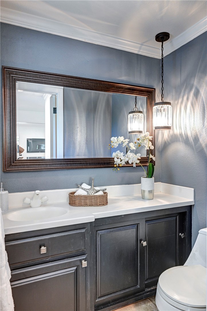 Upstairs powder​​‌​​​​‌​​‌‌​​‌‌​​‌‌​​‌​​​‌‌​‌​​​​‌‌​‌​​ room. - 5561 Orchard, Yorba Linda CA 92886 - photo 48